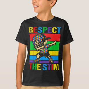 Respect the stim autism awareness dabbing autism T-Shirt