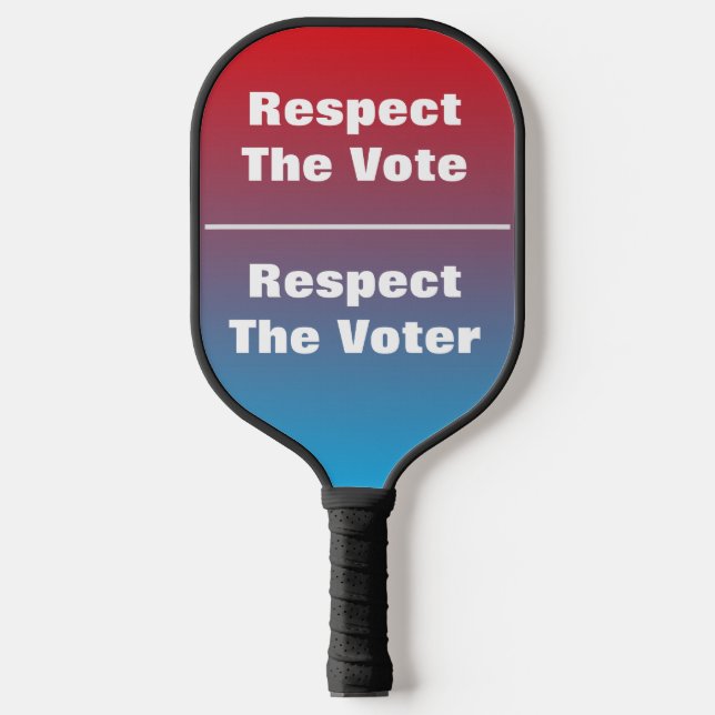 Respect The Vote and Voter Pickleball Paddle (Front)