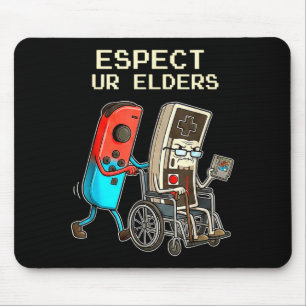 Respect Ur Elders Retro Gaming Controller Funny  Mouse Mat