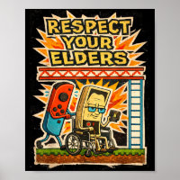 Respect Your Elders Funny Gamer Controller 80s Ret