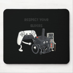Respect Your Elders Funny Gaming 80s Style Old New Mouse Mat