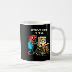 Respect Your Elders Funny Retro Gaming Coffee Mug