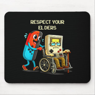 Respect Your Elders Funny Retro Gaming  Mouse Mat