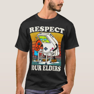 Respect Your Elders Gaming Control 80s Retro Funny T-Shirt