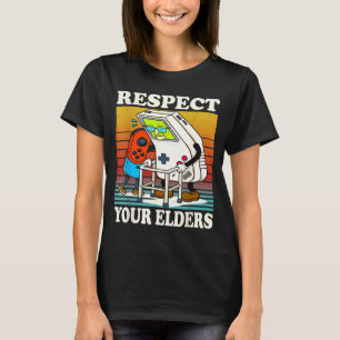 Respect Your Elders Gaming Control 80s Retro Funny T-Shirt
