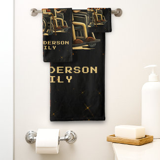 Respect Your Elders Gaming Control Retro Funny Bath Towel Set