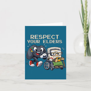 Respect Your Elders Gaming Control Retro Funny Gam Card