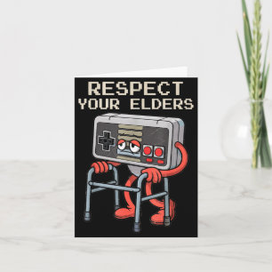 Respect Your Elders Gaming Control Retro Funny Gam Card