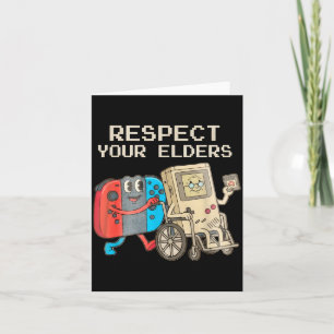 Respect Your Elders Gaming Control Retro Funny Gam Card