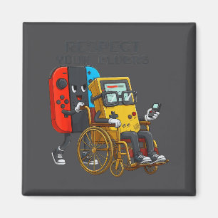 Respect Your Elders Gaming Control Retro Funny Gam Magnet