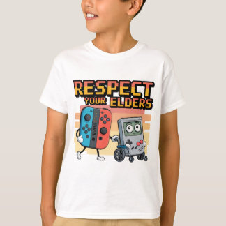 Respect Your Elders Gaming Control Retro Funny Gam T-Shirt