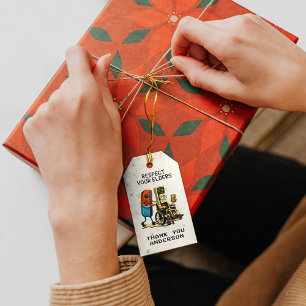 Respect Your Elders Gaming Control Retro Funny Gift Tags