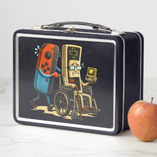 Respect Your Elders Gaming Control Retro Funny Metal Lunch Box