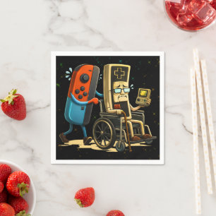 Respect Your Elders Gaming Control Retro Funny Napkin
