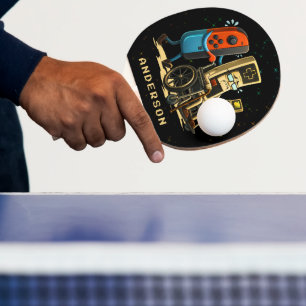 Respect Your Elders Gaming Control Retro Funny Ping Pong Paddle