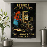Respect Your Elders Gaming Control Retro Funny Tea Towel<br><div class="desc">Level up your style with this Respect Your Elders Gaming Control Retro Funny Gamer design—a must-have for classic gaming fans and modern gamers alike. Featuring a vintage retro game controller and bold humor, this design celebrates old-school gaming skills with a playful message that every gamer understands. Perfect for retro gamers,...</div>