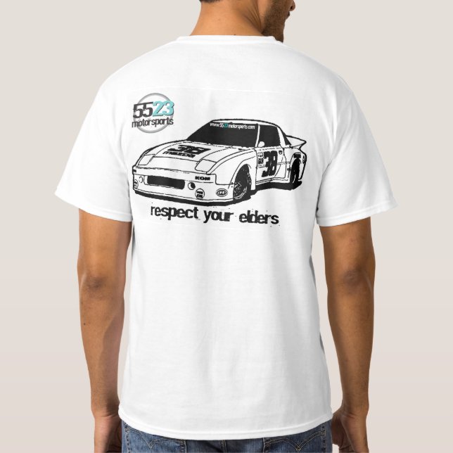 Respect your elders - Mazda RX7 T-Shirt (Back)
