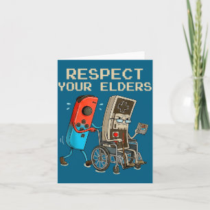 Respect Your Elders Retro Gaming Controller Funny  Card