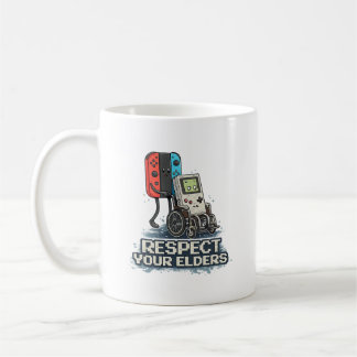 Respect Your Elders Retro Gaming Design Coffee Mug