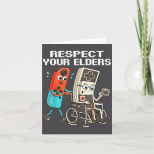 Respect Your Elders Retro Gaming Funny Controller  Card