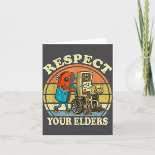 Respect Your Elders Retro Gaming Funny Controller  Card