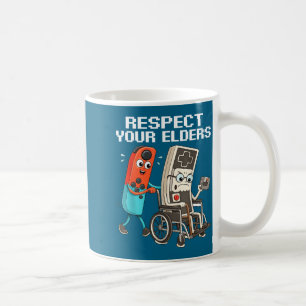 Respect Your Elders Retro Gaming Funny Controller  Coffee Mug