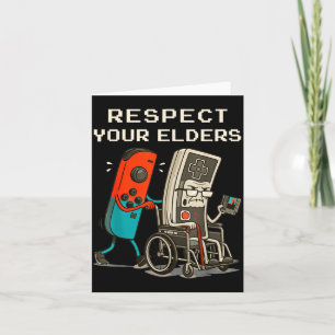 Respect Your Elders Retro Gaming Funny Gamer Contr Card