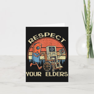 Respect Your Elders Retro Gaming Funny Gamer Contr Card