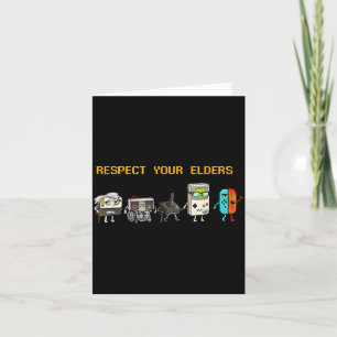 Respect Your Elders Retro Gaming Funny Gamer Contr Card