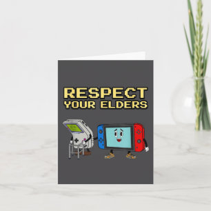 Respect Your Elders Retro Gaming Funny Gamer Contr Card