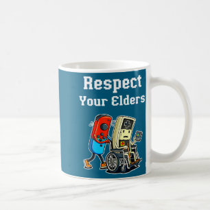 Respect Your Elders Retro Gaming Funny Gamer Contr Coffee Mug