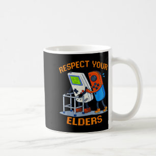 Respect Your Elders Retro Gaming Funny Gamer Contr Coffee Mug