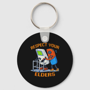 Respect Your Elders Retro Gaming Funny Gamer Contr Key Ring