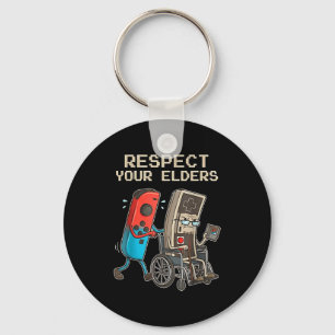 Respect Your Elders Retro Gaming Funny Gamer Contr Key Ring