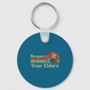 Respect Your Elders Retro Gaming Funny Gamer Contr Key Ring