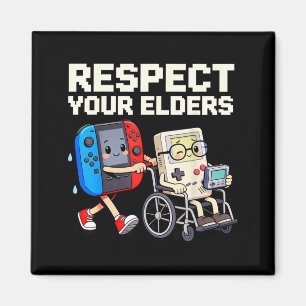 Respect Your Elders Retro Gaming Funny Gamer Contr Magnet