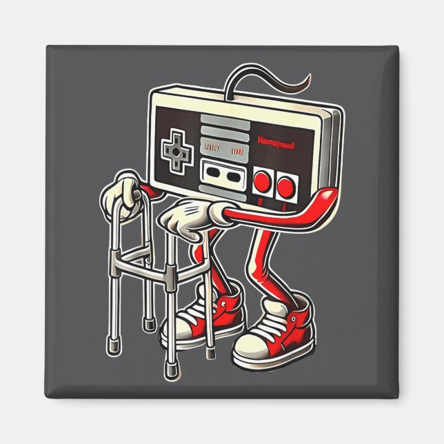 Respect Your Elders Retro Gaming Funny Gamer Contr Magnet (Front)