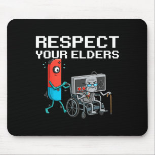 Respect Your Elders Retro Gaming Funny Gamer Contr Mouse Mat