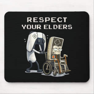 Respect Your Elders Retro Gaming Funny Gamer Contr Mouse Mat