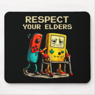 Respect Your Elders Retro Gaming Funny Gamer Contr Mouse Mat