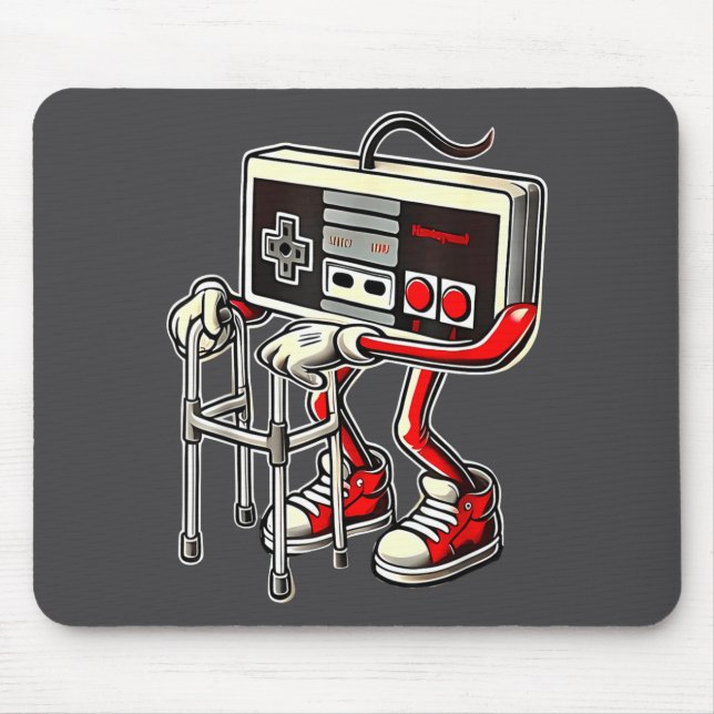 Respect Your Elders Retro Gaming Funny Gamer Contr Mouse Mat (Front)