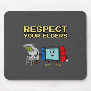 Respect Your Elders Retro Gaming Funny Gamer Contr Mouse Mat