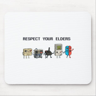 Respect Your Elders Retro Gaming Funny Gamer Contr Mouse Mat