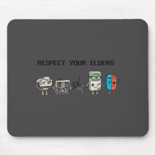 Respect Your Elders Retro Gaming Funny Gamer Contr Mouse Mat