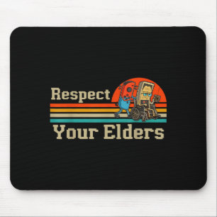 Respect Your Elders Retro Gaming Funny Gamer Contr Mouse Mat