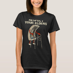 Respect Your Elders Retro Gaming Funny Gamer Contr T-Shirt