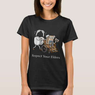 Respect Your Elders Retro Gaming Funny Gamer Contr T-Shirt