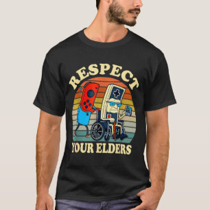 Respect Your Elders Retro Gaming Funny Gamer Contr T-Shirt