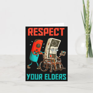 Respect Your Elders Retro Gaming Video Gamer 80s B Card