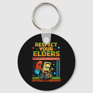 Respect Your Elders Retro Gaming Xel Gamer Control Key Ring
